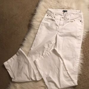 Eileen Fisher 2 white wide leg jeans